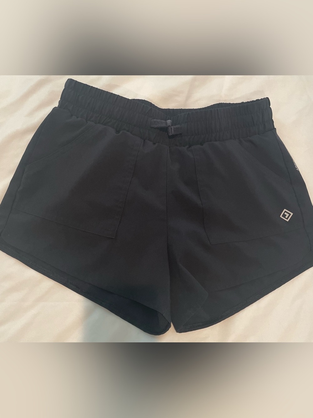 EUC Abercrombie Kids Girls Black Athletic Shorts Teen Size 15/16